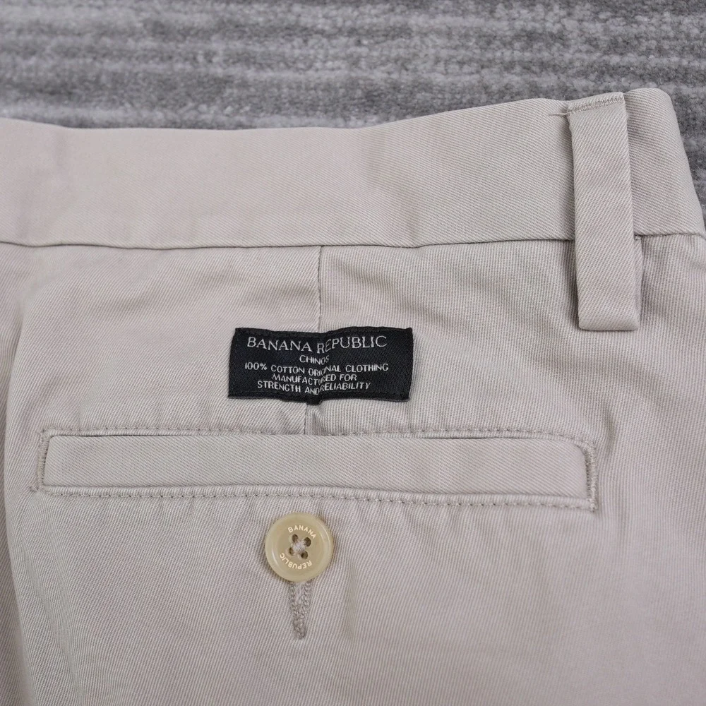 Banana Republic Gavin Chino Pants Mens 30x30 (31x28.75) Khaki Tan Straight Leg